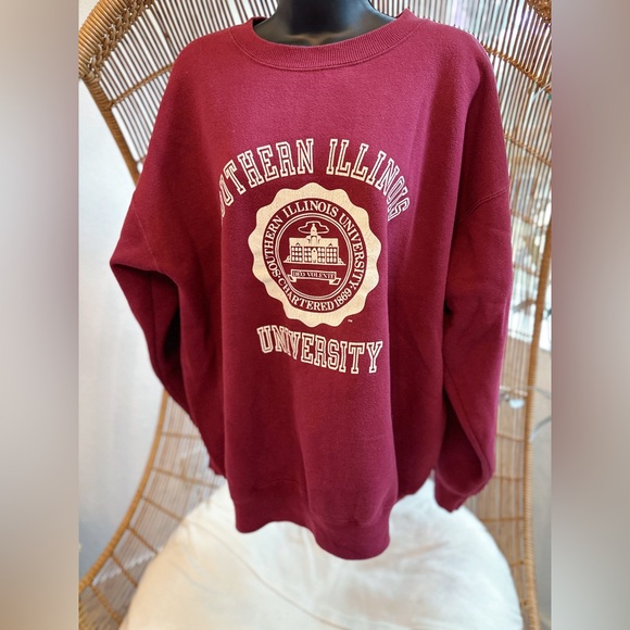 Vintage JanSport XL Red Illinois State University Crewneck Pullover Sweatshirt - Picture 4 of 12